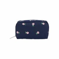 レスポートサック RECTANGULAR COSMETIC POUCH PINK ROSES EMBROIDERY 6511 HF59 lesportsac ポーチ