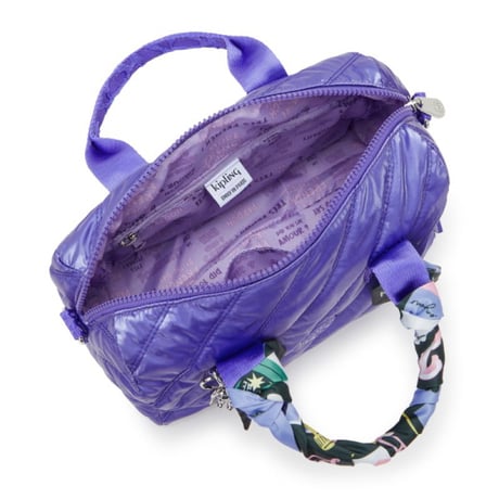 キプリング Bina Medium ビーナ ミディアム Glossy Lilac Kipling x Emily in Paris トートバッグ