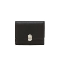 ジルスチュアート オーバルアクセント 三つ折り ウォレット Black JILL STUART 財布