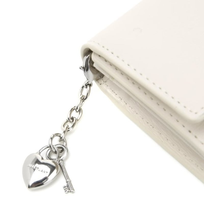 ジルスチュアート キー チャーム 三つ折り ウォレット Ivory