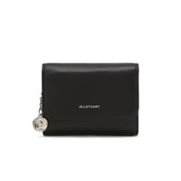 ジルスチュアート フラワー チャーム 三つ折り ウォレット Black JILL STUART 財布