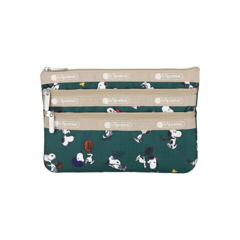 レスポートサック スヌーピー 3 ZIP COSMETIC POUCH SNOOPY AND