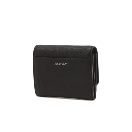 ジルスチュアート オーバルアクセント 三つ折り ウォレット Black JILL STUART 財布