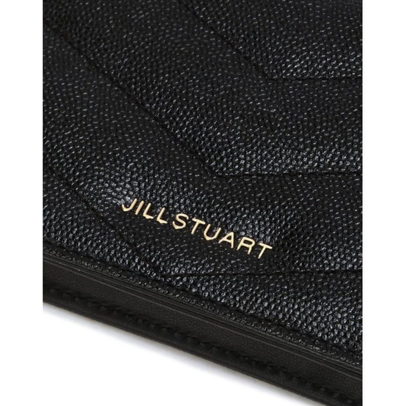 ジルスチュアート キルティング 二つ折り ウォレット Black JILL
