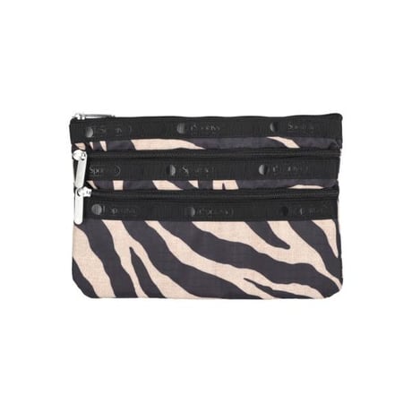 レスポートサック 3 ZIP COSMETIC POUCH RAFFIA ZEBRA 7158 HC94 lesportsac ポーチ