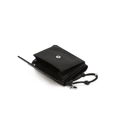 ジルスチュアート エンボスロゴ 三つ折り ウォレット Black JILL STUART 財布