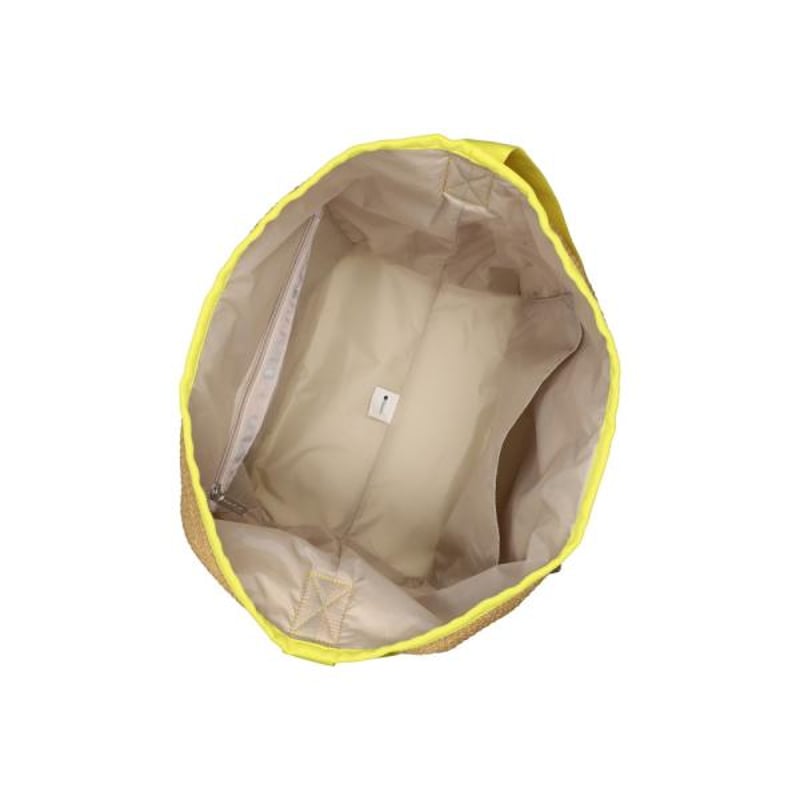 ショルダーバッグ・ポシェット LeSportsac Primrose Yellow Raffia Shoulder Bag 1400C549 1400 レスポートサック RAFFIA LARGE SHOULDER BAG PRIMROSE YEL