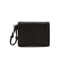 ジルスチュアート エンボスロゴ 三つ折り ウォレット Black JILL STUART 財布