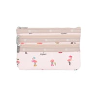 レスポートサック 3 ZIP COSMETIC POUCH FLAMINGO PARTY 7158 HG20 lesportsac ポーチ