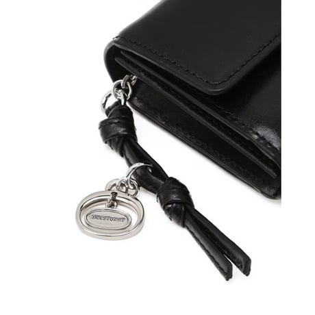 ジルスチュアート サークル チャーム 三つ折り ウォレット Black JILL STUART 財布