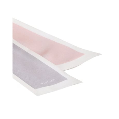 ジルスチュアート リボン シルク スカーフ バイカラー Pink and Grey JILL STUART スカーフ
