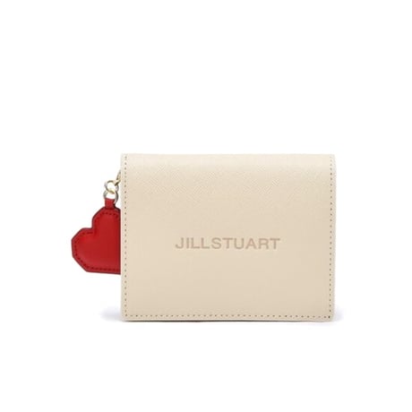 ジルスチュアート ハート チャーム 二つ折り ウォレット Ivory JILL STUART 財布