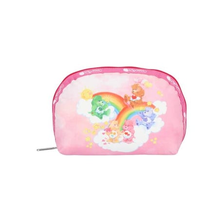レスポートサック ケアベア MEDIUM DOME COSMETIC CARE BEARS PINK RAINBOW 8170 HD94 lesportsac ポーチ