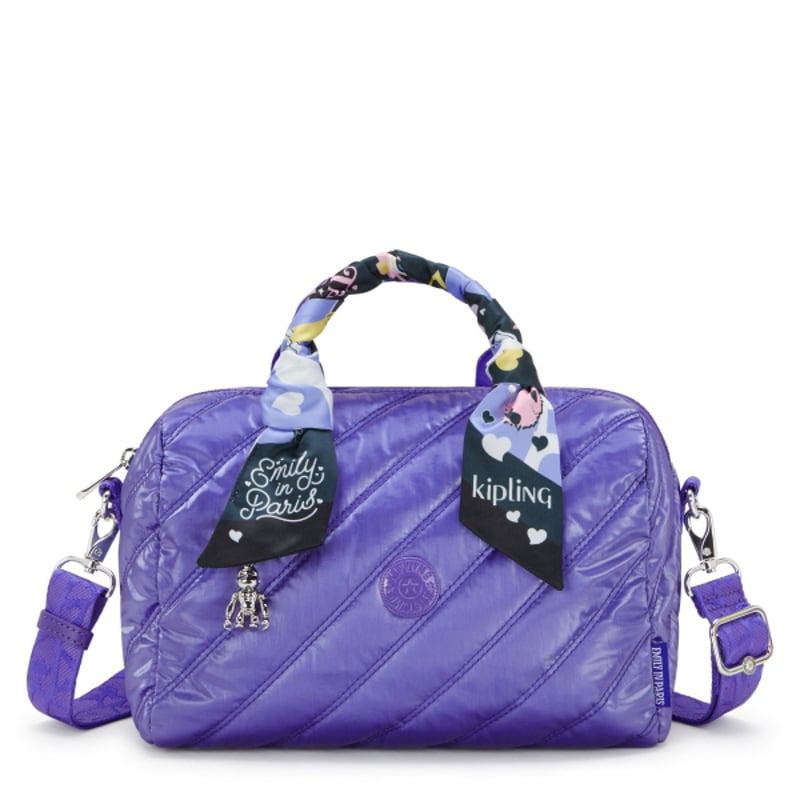 キプリング Bina Medium ビーナ ミディアム Glossy Lilac Kiplin
