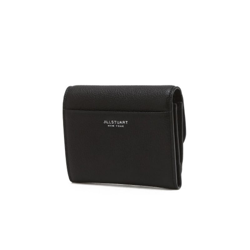 JILL STUART 2つ折り財布 黒 ジルスチュアート ターンロック 三つ折り ウォレット Black JILL