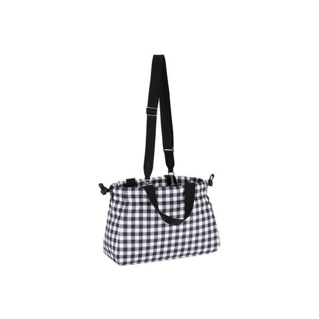 レスポートサック EAST/WEST CITY DRAWSTRING BAG UPTOWN GINGHAM/BLACK 1084 LC98 lesportsac ショルダーバッグ