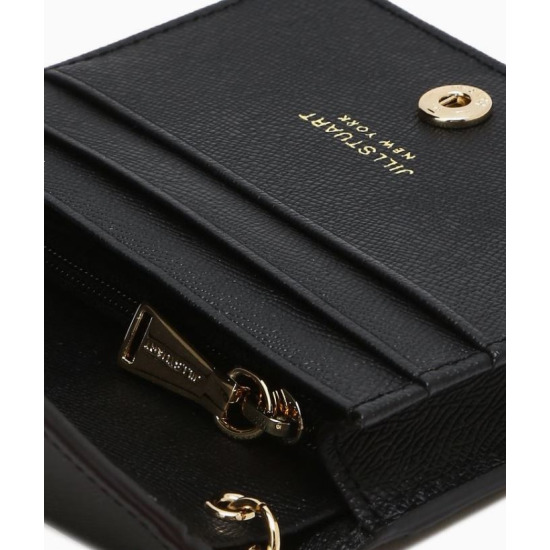 ジルスチュアート ハート チャーム 二つ折り ウォレット Black