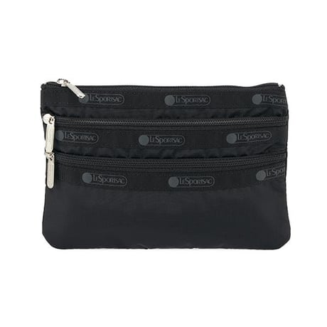 レスポートサック 3 ZIP COSMETIC POUCH RECYCLED BLACK 7158 R086 lesportsac ポーチ