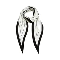 ジルスチュアート ダイヤモンドシェイプ シルク スカーフ ストライプ Ivory JILL STUART スカーフ