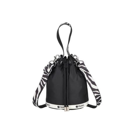 レスポートサック DRAWSTRING BUCKET CROSSBODY NOIR ZEBRA 1050 HD09 lesportsac ショルダーバッグ
