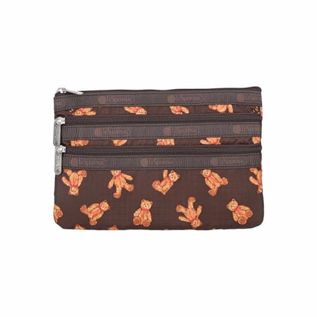 レスポートサック 3 ZIP COSMETIC POUCH TEDDY BEAR WONDERLAND 7158 HE52 lesportsac ポーチ