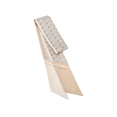 ジルスチュアート リボン シルク スカーフ ヘリンボーン Beige JILL STUART スカーフ