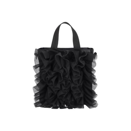 レスポートサック MINI NORTH/SOUTH TOTE BLACK LACE RUFFLE 1832 LD63 lesportsac ショルダーバッグ