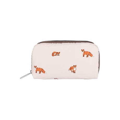 レスポートサック RECTANGULAR COSMETIC POUCH DASHING FOXES 6511 HD49 lesportsac ポーチ