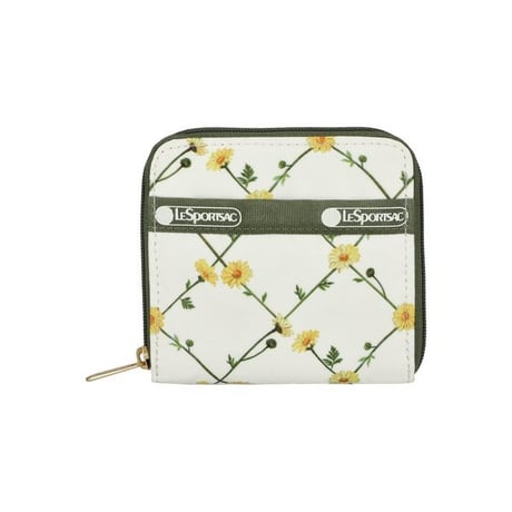 レスポートサック COMPACT ZIP WALLET DAISY CROSS ECRU 1020 HC11 lesportsac 財布