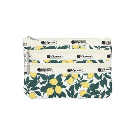 レスポートサック 3 ZIP COSMETIC POUCH LEMON ORCHARD 7158 HF42 lesportsac ポーチ
