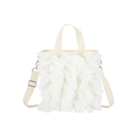 レスポートサック MINI NORTH/SOUTH TOTE MERINGUE LACE RUFFLE 1832 LD64 lesportsac ショルダーバッグ