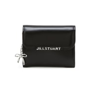 ジルスチュアート リボン チャーム 三つ折り ウォレット Black JILL STUART 財布