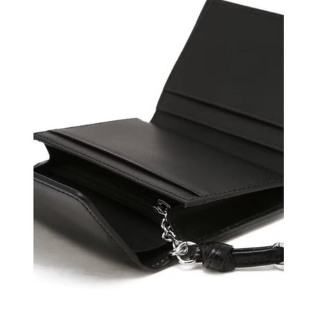 ジルスチュアート サークル チャーム 三つ折り ウォレット Black JILL STUART 財布