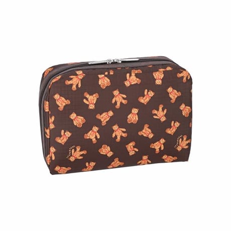 レスポートサック EXTRA LARGE RECTANGULAR COSMETIC POUCH TEDDY BEAR WONDERLAND 7121 HE52 lesportsac ポーチ