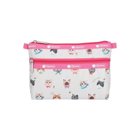 レスポートサック Cosmetic Clutch PLAYFUL CATS GRAY 7105 HG69 lesportsac ポーチ