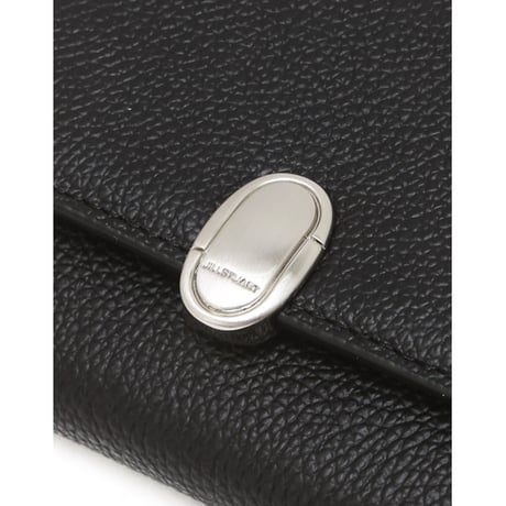 ジルスチュアート オーバルアクセント 三つ折り ウォレット Black JILL STUART 財布