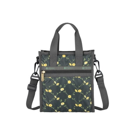 レスポートサック MINI NORTH/SOUTH TOTE DAISY CROSS GREEN 3714 HC10 lesportsac ショルダーバッグ
