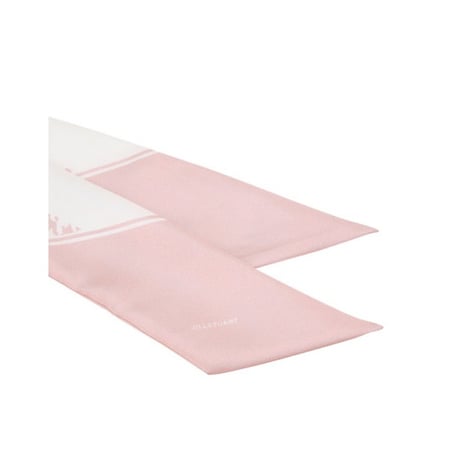 ジルスチュアート リボン シルク スカーフ ハウンドトゥース Pink JILL STUART スカーフ