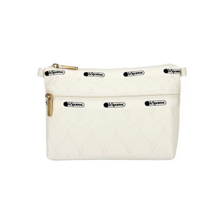 レスポートサック Cosmetic Clutch ECRU HEART DEBOSS 7105 HE64 lesportsac ポーチ