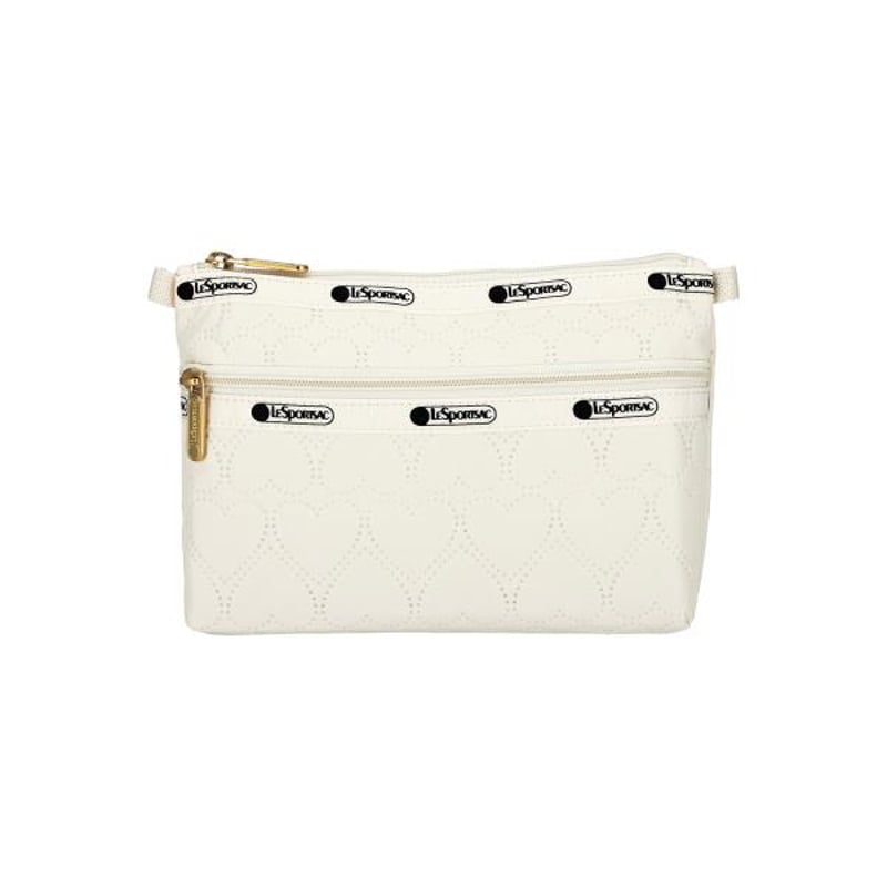 レスポートサック Cosmetic Clutch ECRU HEART DEBOSS 7105