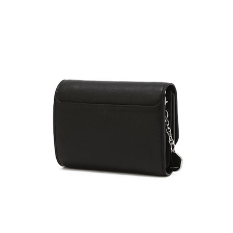 ジルスチュアート フラワー チャーム 三つ折り ウォレット Black JILL STUART 財布