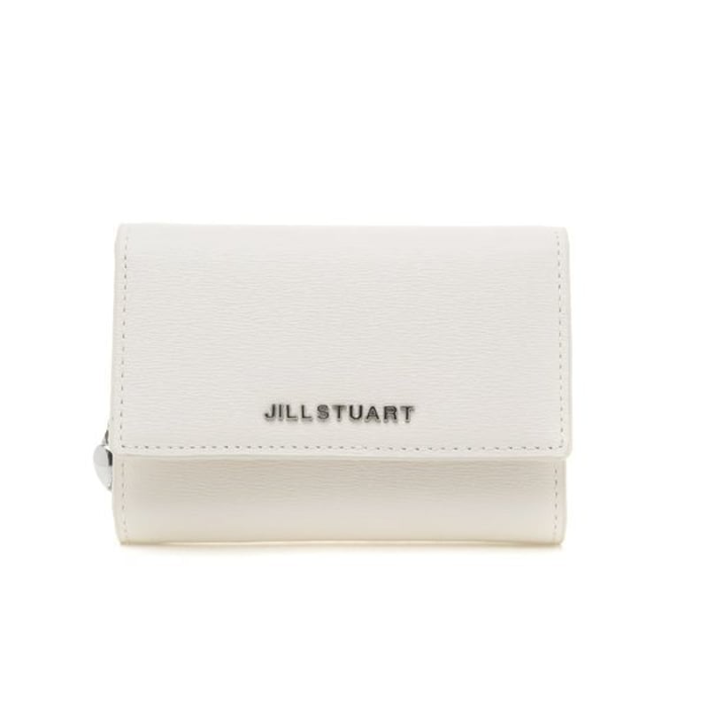 ジルスチュアート キー チャーム 三つ折り ウォレット Ivory