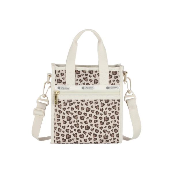 レスポートサック MINI N/S TOTE LATTE HEART LEOPARD 3714