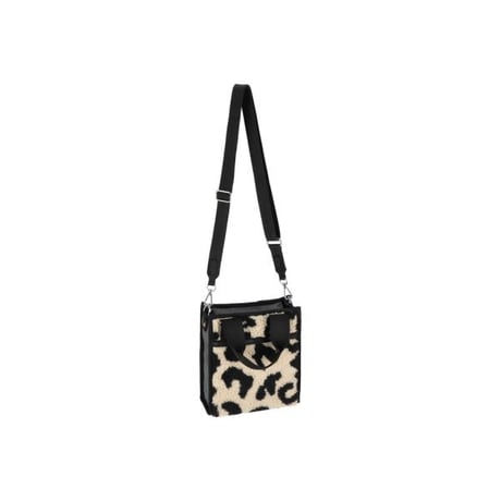 レスポートサック MINI NORTH/SOUTH TOTE BLACK DENIM/LEOPARD SHERPA 1609 LA80 lesportsac ショルダーバッグ