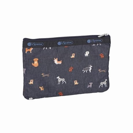 レスポートサック 3 ZIP COSMETIC POUCH WOOF WONDERLAND 7158 HF44 lesportsac ポーチ