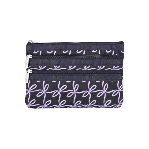 3つのお部屋の ポーチ ミシェル レスポートサック 3 ZIP COSMETIC POUCH CHARMING RIBBONS