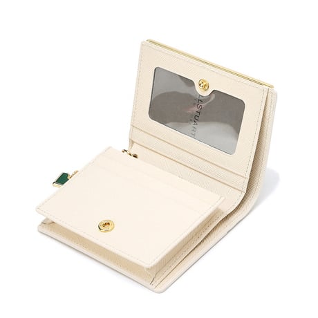 ジルスチュアート プティハート チャーム 二つ折り ウォレット Light Beige JILL STUART 財布