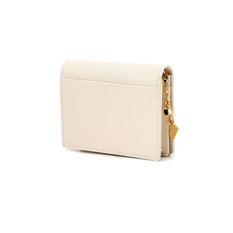 ジルスチュアート プティハート チャーム 二つ折り ウォレット Light Beige JILL STUART 財布
