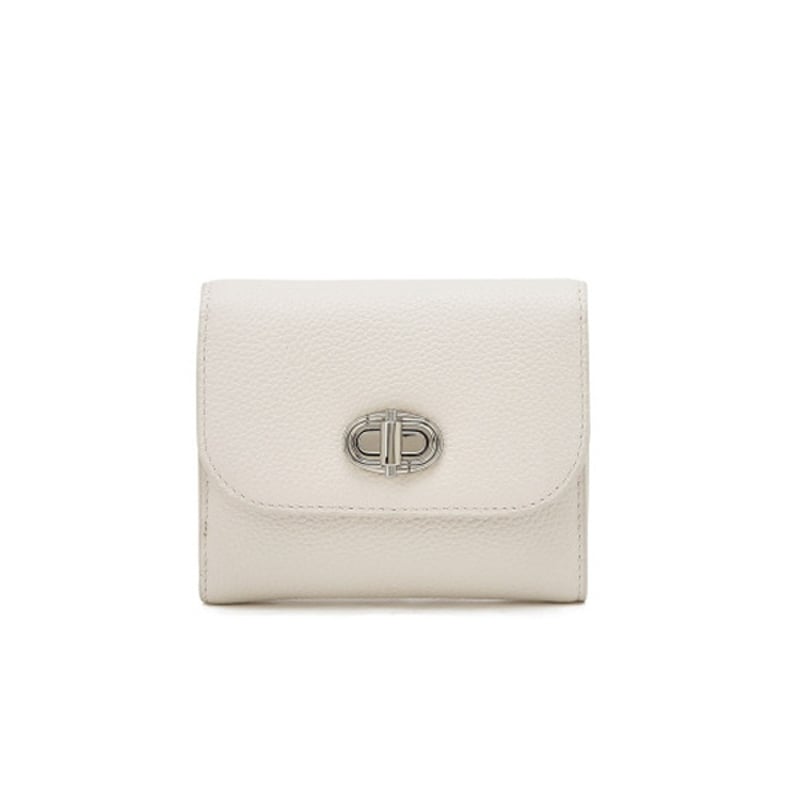 ジルスチュアート ターンロック 三つ折り ウォレット Ivory JILL