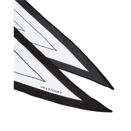 ジルスチュアート ダイヤモンドシェイプ シルク スカーフ ストライプ Ivory JILL STUART スカーフ